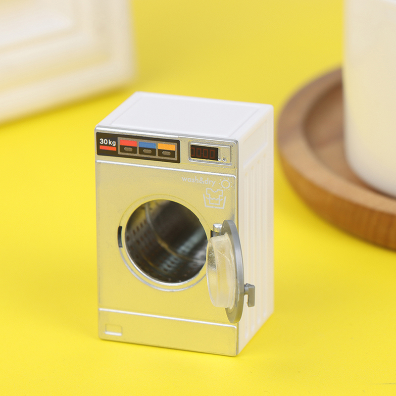 Home Improvement Furniture - 🛒1:12 Dollhouse Miniature Washing Machine Drum