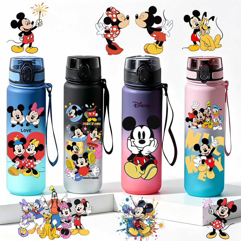 Home Improvement Furniture - 650ml Mickey Gradient Sports Water Bottle,