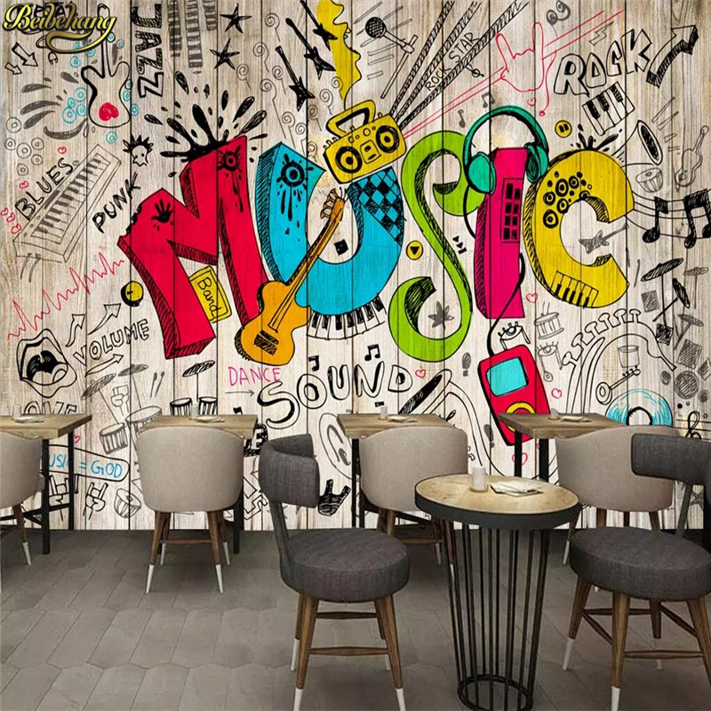 Custom Mural Wallpaper 3D Graf - Home Improvement Music บทวิจารณ์และราคา