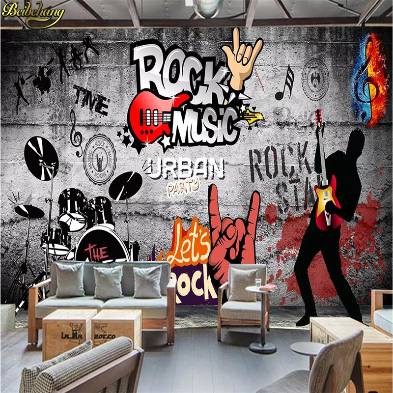 Custom Mural Wallpaper 3D Graf - Home Improvement Music บทวิจารณ์และราคา