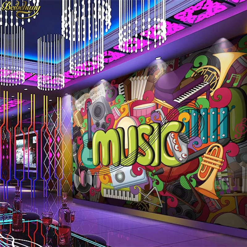 Custom Mural Wallpaper 3D Graf - Home Improvement Music บทวิจารณ์และราคา