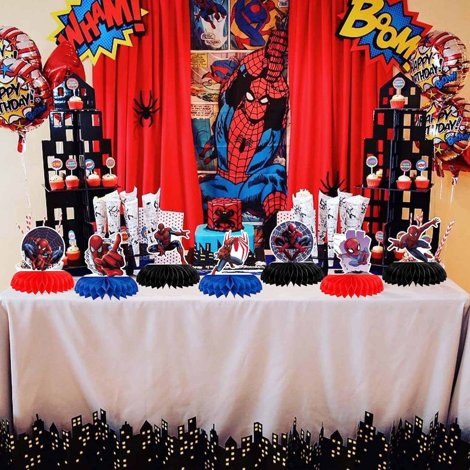 Spider-Man party supplies supe - Home Improvement Furniture บทวิจารณ์และราคา