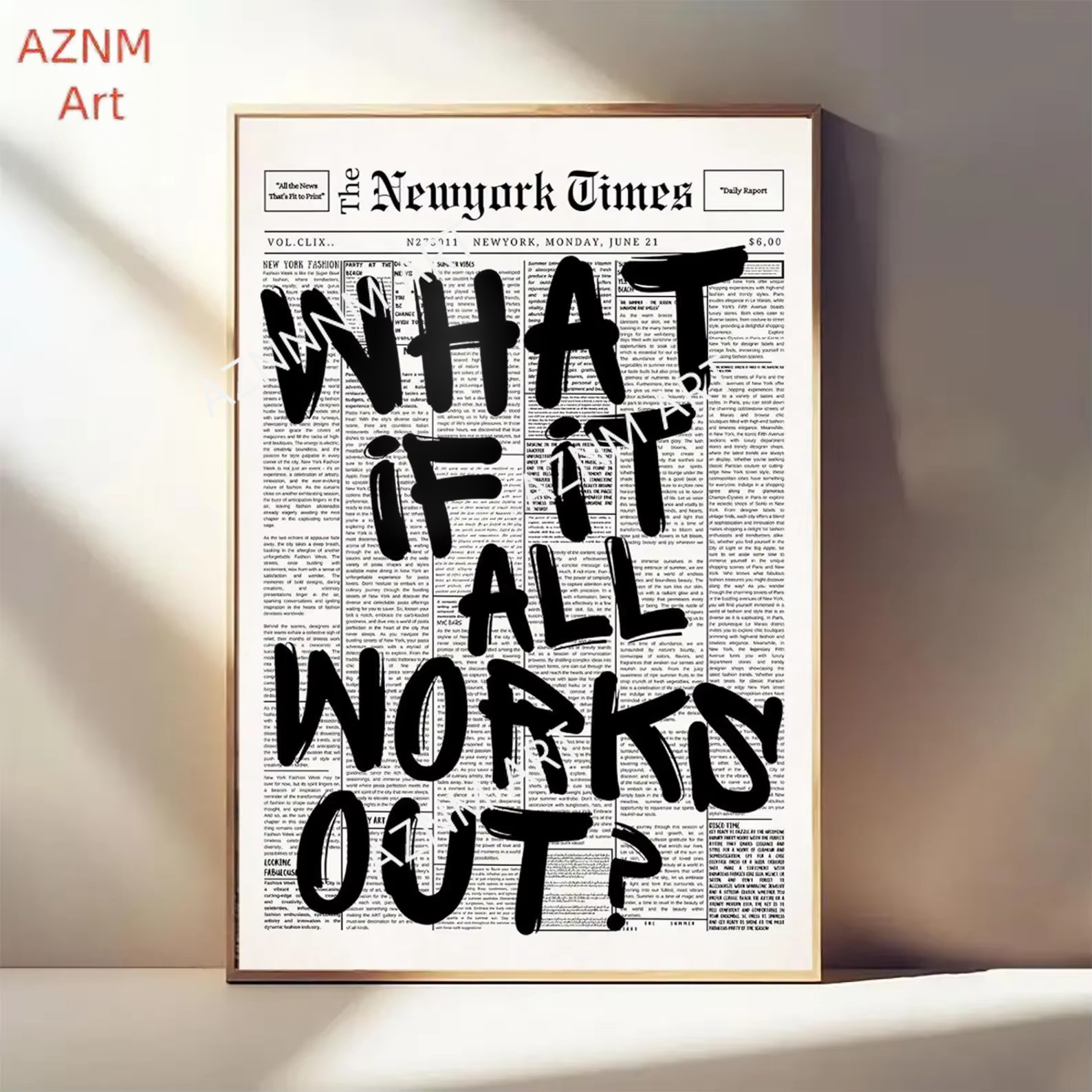 1PC Newspaper Poster - What If - Home Improvement Furniture บทวิจารณ์และราคา