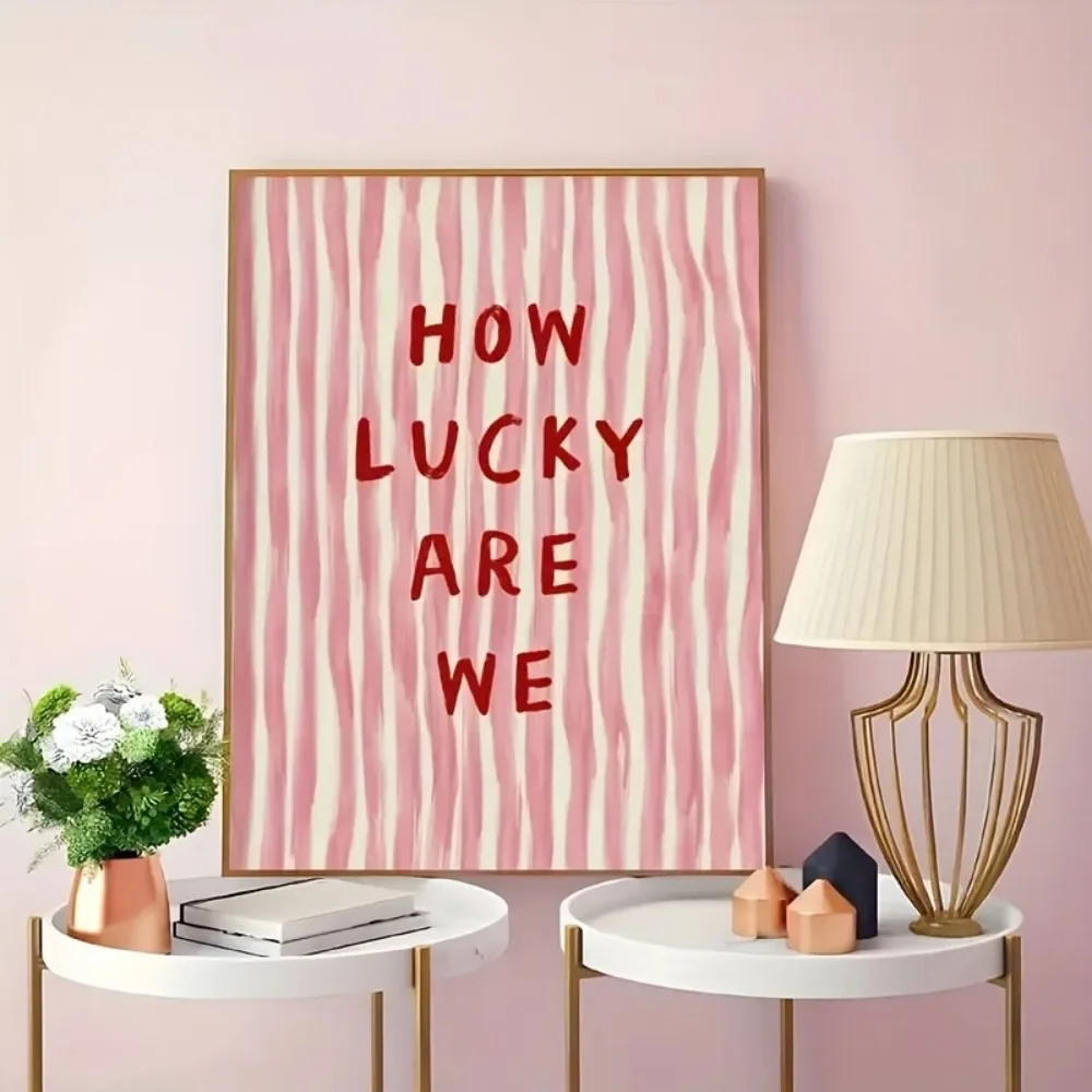 How Lucky Are We Pink Red Stri - Home Improvement Furniture บทวิจารณ์และราคา